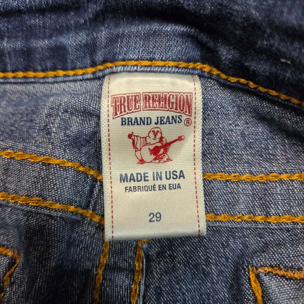True Religion H-Rise Legging Seat Blue Denim Jeans Women's Size 29 - Picture 3 of 7